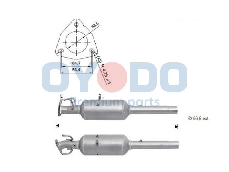 Oyodo Diesel particulate filter 20N0139-OYO CITROЁN C4 Oyodo diesel particulate filter (dpf) 20N0139OYO