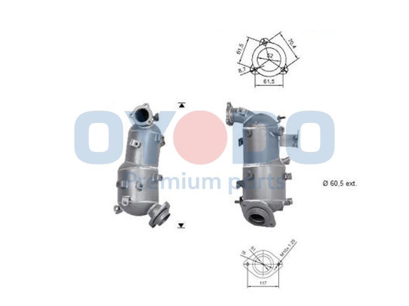 Oyodo Roetfilter (DPF) 20N0152-OYO Oyodo 20N0152-OYO Dieseldeeltjesfilter Toyota Avensis T25 Wagon goedkoop
