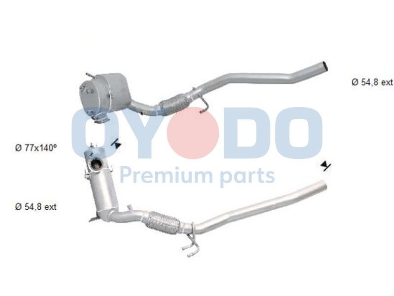 Rußpartikelfilter Oyodo 20N0153-OYO Oyodo 20N0153-OYO: Partikelfilter (DPF) Volkswagen CADDY 2012