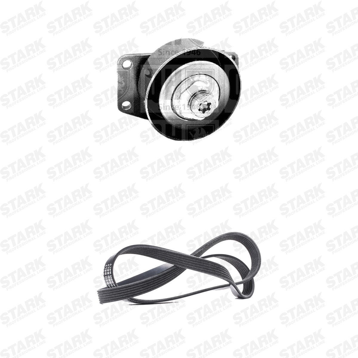 STARK Jeu de courroies trapézoïdales à nervures SKRBS-1201193 Kit complet de courroies d'accessoire STARK MATRIX SKRBS-1201193 pas cher