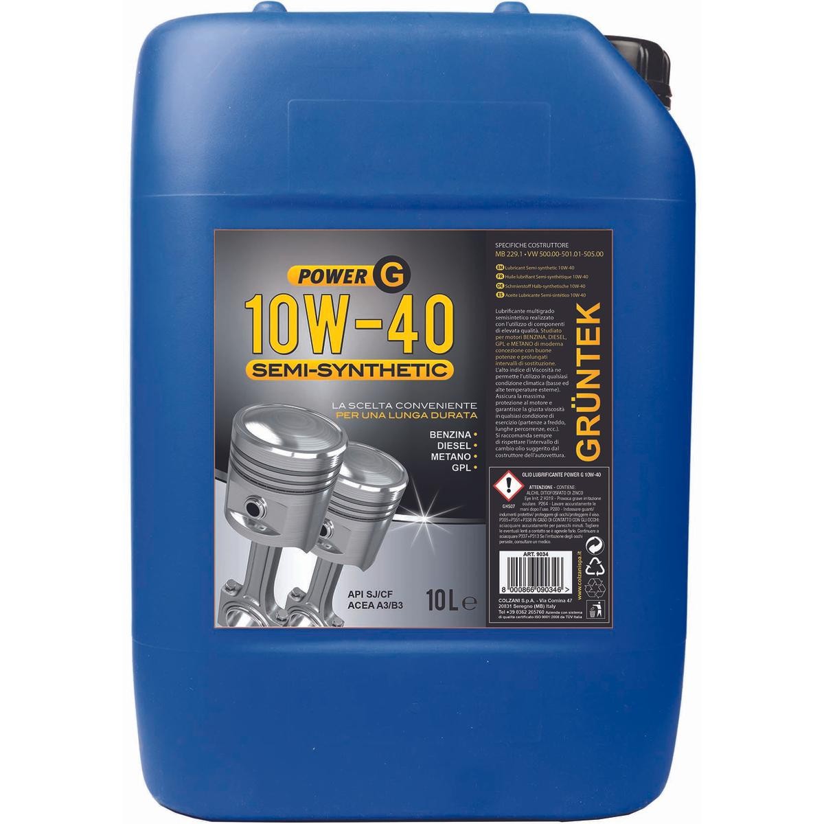 GRUNTEK Olio motore 9034 Olio motore GRUNTEK Semi-Synthetic 9034 costo Carrozzeria CARBODIES FX Fairway Taxi Cab