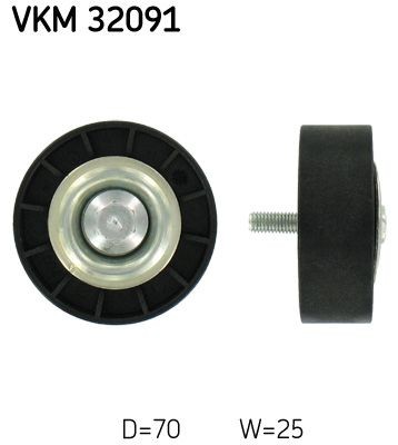 SKF Styrrulle, drivrem VKM 32091 SKF VKM 32091 Styrrulle, drivrem PEUGEOT 505 Kombi 2.5 Diesel 70 hk 1990