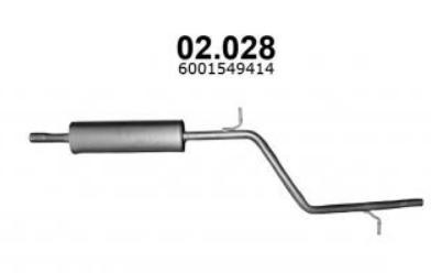 IZAWIT Uitlaat middendemper 02.028 IZAWIT 02.028 Tussendemper RENAULT Megane 4 Grandtour goedkoop