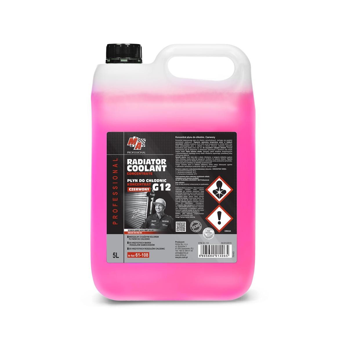 MA PROFESSIONAL Antigel 61-108 61-108 Liquide de refroidissement antigel CHEVROLET REZZO MA PROFESSIONAL