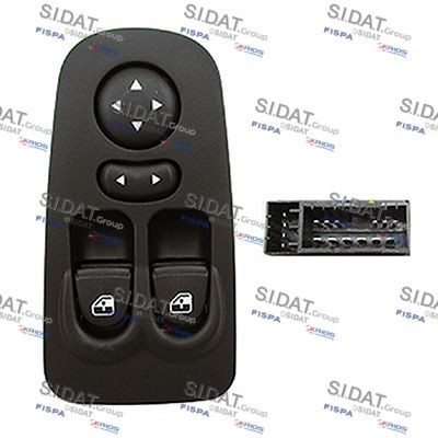 SIDAT Interruptor, elevadores dos vidros 5.145369A2 SIDAT 5.145369A2 Botão de vidro elétrico Nissan NOTE originais