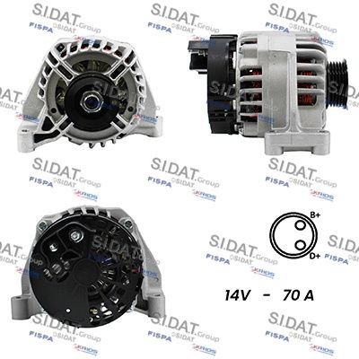 SIDAT Dynamo / Alternator A12DE1139A2 Wisselstroomdynamo SIDAT 3008 A12DE1139A2 goedkoop