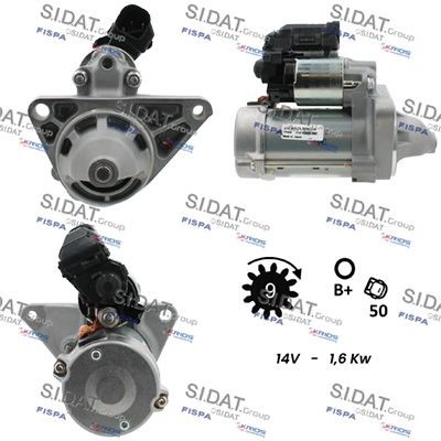 SIDAT Štartér S12DE0139 Štartér SIDAT TOYOTA S12DE0139