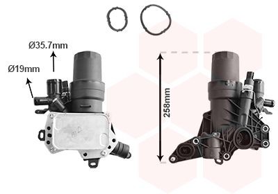 VAN WEZEL Oljekylare 13013715 13013715 VAN WEZEL oljekylare Nissan KUBISTAR