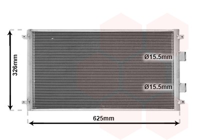 VAN WEZEL Air conditioning condenser 13015712 NISSAN ALMERA VAN WEZEL ac condenser 13015712