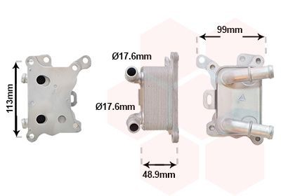 VAN WEZEL Oljekylare 33013702 Mercedes W177 Oljekylare VAN WEZEL 33013702