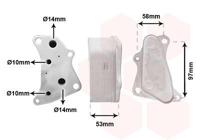 VAN WEZEL Oljekylare 37013731 VAN WEZEL 37013731 oljekyl Opel Insignia B Sports Tourer pris