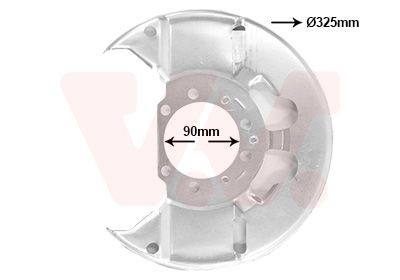 VAN WEZEL Bremseskjold 3768371 Skvettbord VAN WEZEL Kia PICANTO 3768371