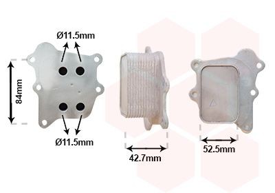 Radiador de óleo, óleo do motor VAN WEZEL 52013700 VAN WEZEL 52013700 Radiador de óleo do motor Suzuki SWIFT 2017