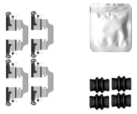 MINTEX Monteringssett, bremseklosser MBA0158 MBA0158 Tibehørsett, skivebremse belegg RENAULT LAGUNA MINTEX