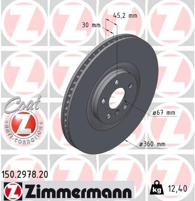 Δισκόπλακα ZIMMERMANN 150.2978.20 ZIMMERMANN 150.2978.20 Δίσκοι MINI CLUBMAN 2022