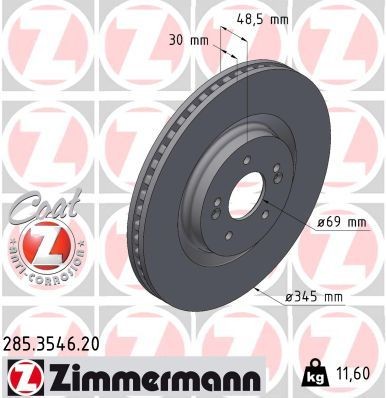 ZIMMERMANN Piduriketas 285.3546.20 ZIMMERMANN 285.3546.20 Piduriketas HYUNDAI Ioniq 5 (NE) EV 217 hj 2023