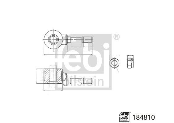 FEBI BILSTEIN Biellette de barre stabilisatrice 184810 FEBI BILSTEIN 184810 Biellette de suspension Volkswagen CORRADO d'origine