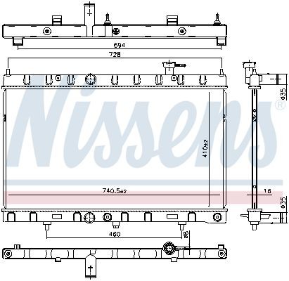NISSENS Radiatore motore 606312 NISSENS 606312 Radiatore Nissan X-Trail T32 originale prezzo