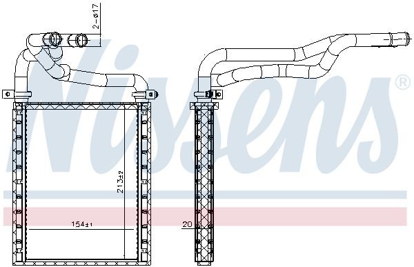 NISSENS Siltummainis, Salona apsilde 707191 NISSENS 707191 orģinālās Salona apsildes radiators Biturbo Spider cena