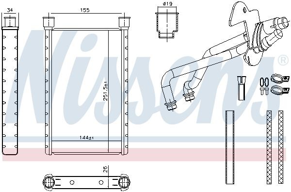 NISSENS Radiateur de chauffage 707282 NISSENS 707282 Radiateur de chauffage E90 prix