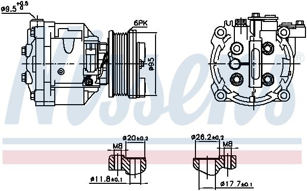 Compressor, ar condicionado NISSENS 891078 NISSENS 891078: Compressor do ac Vauxhall ADAM 2023