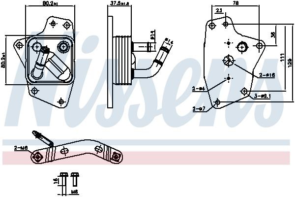NISSENS Ψυγείο λαδιού, λάδι κινητήρα 91444 NISSENS 91444 Ψυγείο λαδιού Lexus IS 3 γνήσια τιμες