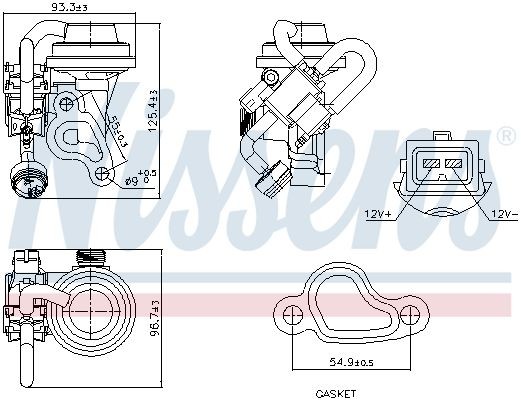 EGR-ventil NISSENS 98344 NISSENS 98344: EGR ventil Mercedes SL 2021