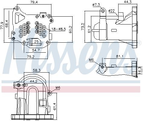 NISSENS EGR kylare 989313 NISSENS 989313 EGR kylare Volvo S90 2 original