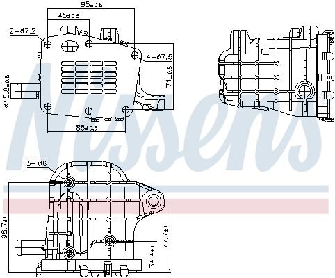NISSENS AGR Kühler 989481 989481 NISSENS IVECO MASSIF Kühler, Abgasrückführung Kosten