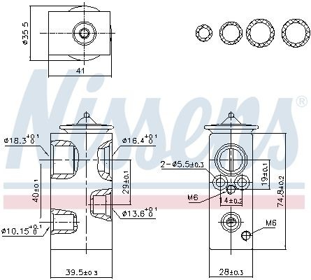 NISSENS Βαλβίδα εκτόνωσης, συστ. κλιματ. 999438 NISSENS 999438 Βαλβίδα εκτόνωσης Dacia Logan MCV KS τιμες