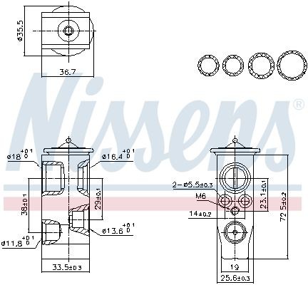 NISSENS Valvola espansione climatizzatore 999452 999452 costo Valvola di espansione climatizzatore AUDI A5 NISSENS