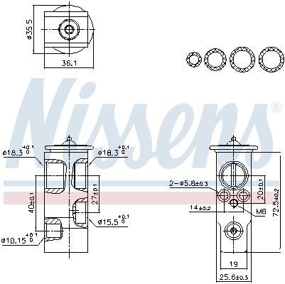 NISSENS Expansieventiel airco 999455 NISSENS 999455 Expansieventiel airco Yaris II Hatchback (XP9) originele prijs