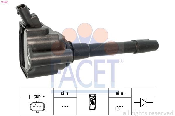 FACET Süütepool 9.6551 9.6551 Süütepool JEEP CHEROKEE FACET