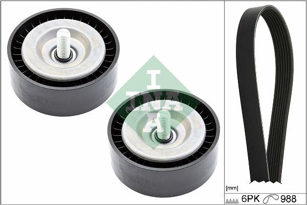 INA Σετ ιμάντων poly-V 529 0558 10 INA 529 0558 10 Κιτ ιμάντα κίνησης Ford Transit Custom Microbus γνήσια τιμες