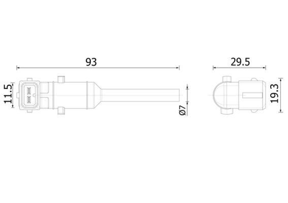 MAHLE Level Control Switch, coolant level indicator CRTX 8 000S RENAULT LAGUNA MAHLE sensor, coolant level CRTX8000S