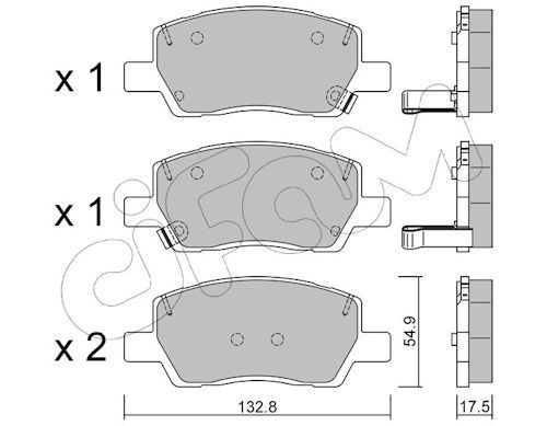 CIFAM Remblokken 822-1296-0 Remblokken CIFAM TRAJET 822-1296-0 goedkoop