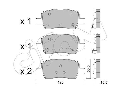 CIFAM Brake pad set 822-1304-0 822-1304-0 CIFAM brake pads HYUNDAI ix55