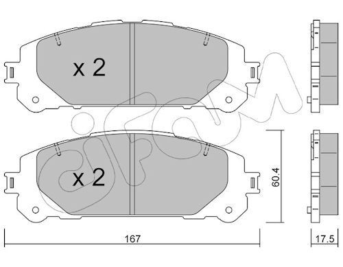 CIFAM Remblokken 822-1367-0 Toyota FORTUNER Remblok CIFAM 822-1367-0