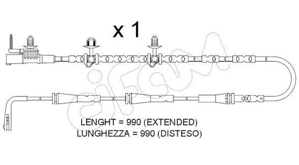 CIFAM Brake pad wear sensor SU.406 BMW X6 CIFAM brake pad wear sensor SU406