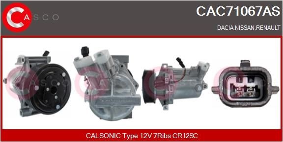 CASCO AC-kompressor CAC71067AS CAC71067AS CASCO ac-pump NISSAN PATHFINDER