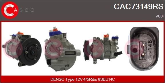 CASCO AC-kompressor CAC73149RS Aircondition pumpe CASCO Q5 CAC73149RS billige