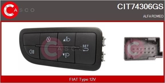 Stelmotor koplamp CASCO CIT74306GS CASCO CIT74306GS: Koplamphoogteregeling Alfa Romeo 147 2007