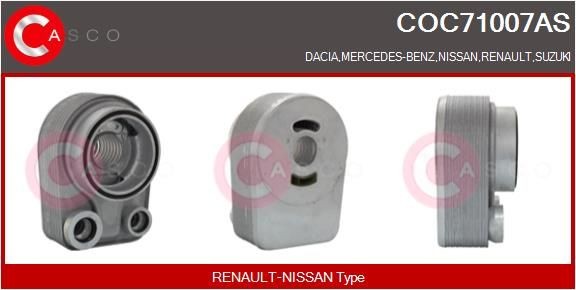 CASCO Radiatore olio motore COC71007AS Costo Radiatore olio CASCO NISSAN COC71007AS
