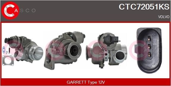 CASCO Turbocharger CTC72051KS Turbocompressor CASCO S80 CTC72051KS goedkoop