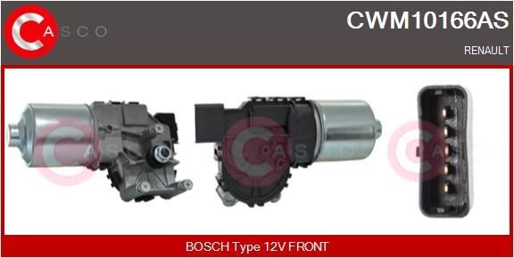 Ruitenwissermotor CASCO CWM10166AS CASCO CWM10166AS Ruitenwissermotor RENAULT TWINGO 2012