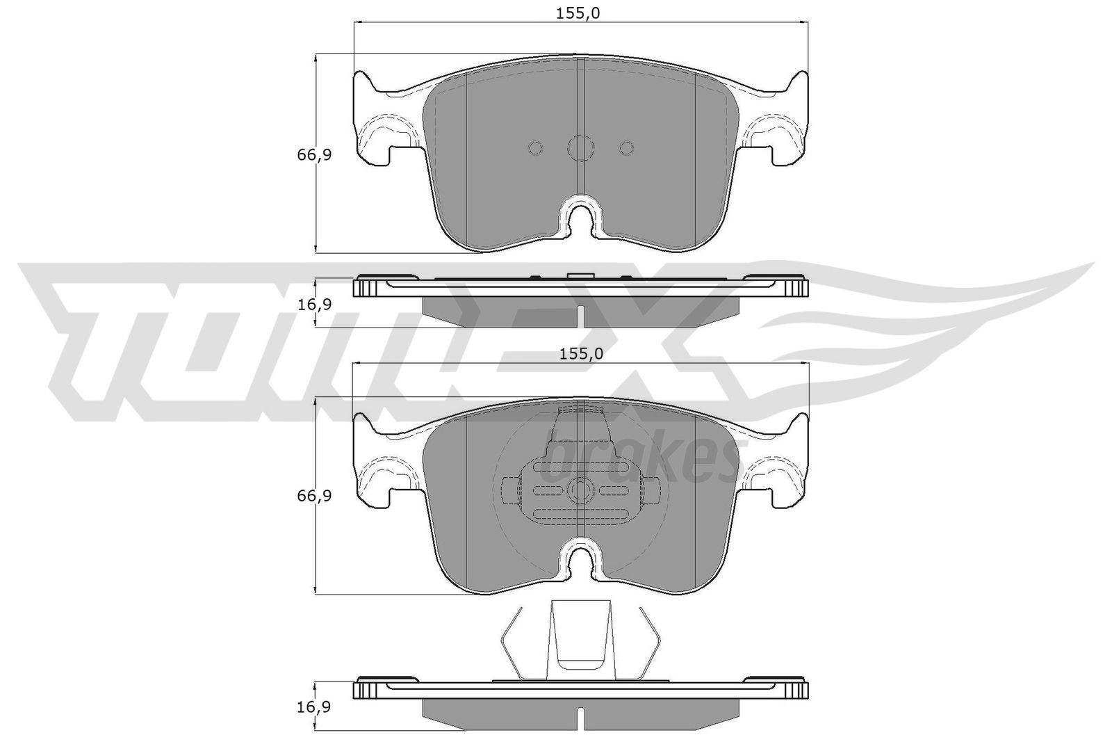 TOMEX brakes Kit pastiglie freni TX 60-34 TOMEX brakes TX 60-34 Kit pastiglie freni SKODA Superb IV Station Wagon (B9, 3Y) 2.0 TDI 150 CV 2023