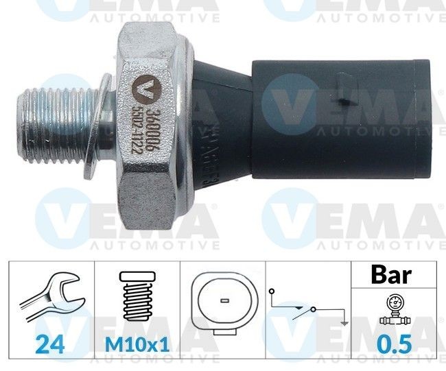 VEMA Interruttore di pressione olio 360006 VEMA 360006 Bulbo pressione olio Citigo Hatchback prezzo
