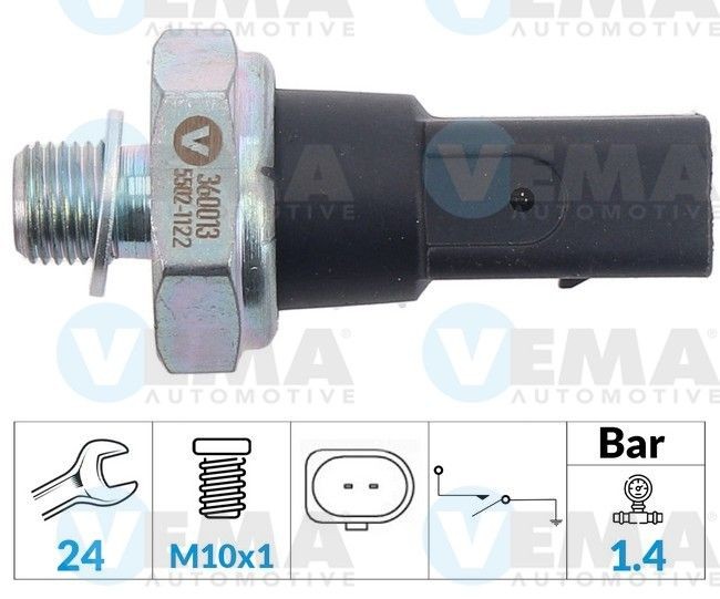 VEMA Oliedruksensor 360013 360013 Oliedruksensor VEMA PEUGEOT 2008