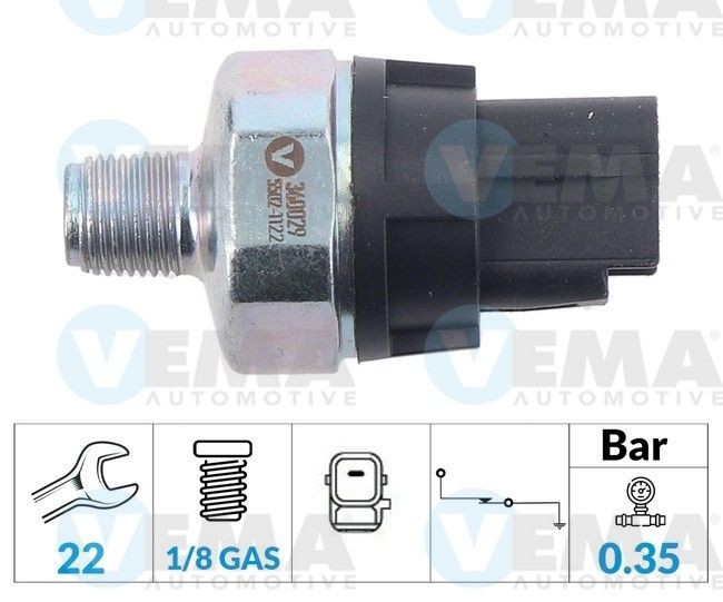 VEMA Olietrykskontakt 360029 Olietryk sensor VEMA Kia RIO 360029