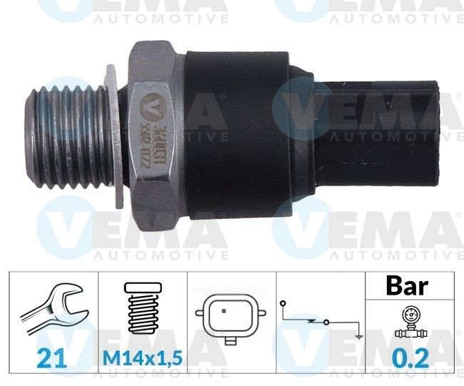 VEMA Capteur de pression d'huile 360031 Kia RIO Manocontact de pression d'huile VEMA 360031